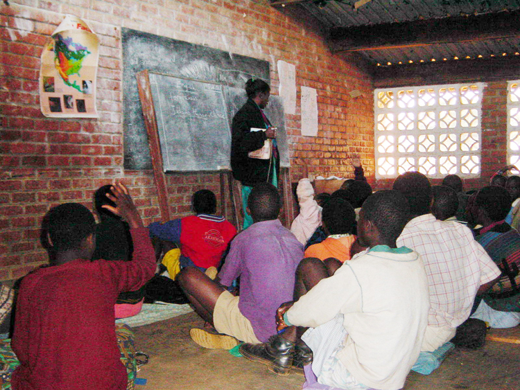 Malawi classroom bright