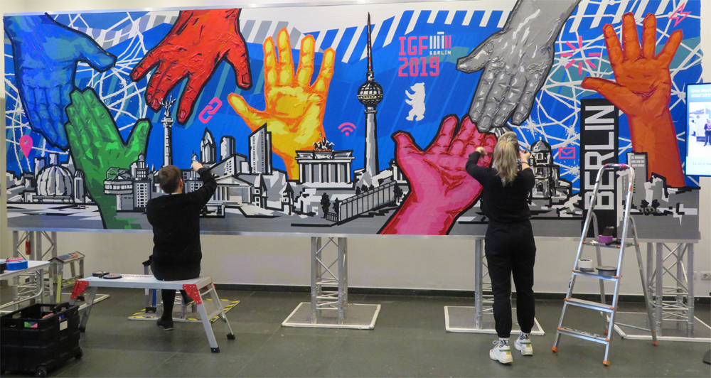 Artwork of Berlin made in tape, 29th November