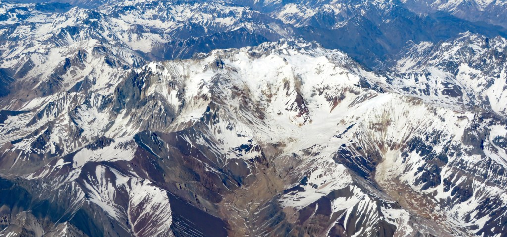 The Andes from the air between Santiago and Mendoza